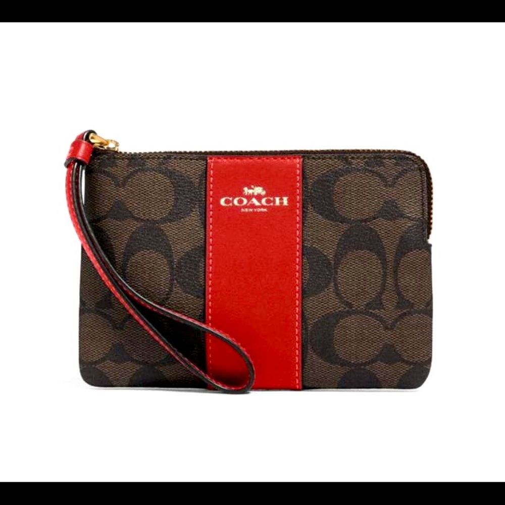 Coach Wristlet Women’s Wallet In Signature Canvas